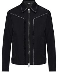 DSquared² - Topstitched Wool Jacket - Lyst