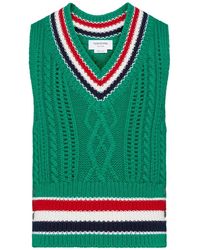 Thom Browne - Chunky Rwb Stripe Vest - Lyst