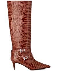 Philipp Plein - 55Mm Crocodile-Embossed Boots - Lyst