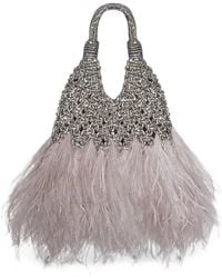 HIBOURAMA - Mini Vannifique Plumes Feather-Embellished Tote Bag - Lyst