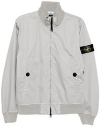 Stone Island - Bomberjacke mit Logo-Patch - Lyst