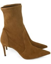 Stuart Weitzman - Stuart Power Bootie 75 Pointed-Toe Ankle Boots - Lyst
