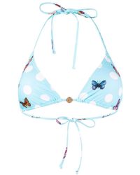 Versace - X Dua Lipa Butterfly-print Bikini Top - Lyst