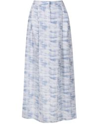 Emporio Armani - Pleat-Detailing High-Waist Skirt - Lyst