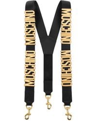 Moschino - Logo-Plaque Leather Suspenders - Lyst