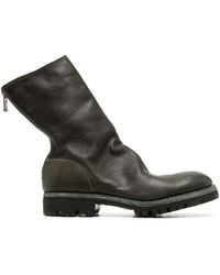 Guidi - Round-Toe Leather Boots - Lyst