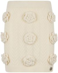 Philipp Plein - Knitted Mini Skirt Roses - Lyst