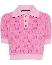 Gucci - Knit Polo-neck Short Sleeve Sweater - Lyst