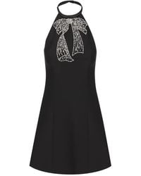 Valentino Garavani - Robe Courte À Ornements En Cristal Brodés - Lyst