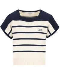 Loewe - Pull Rayé À Logo Anagram Brodé - Lyst