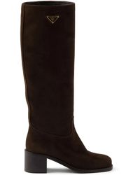 Prada - Stiefeletten aus Wildleder 55mm - Lyst