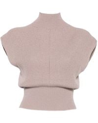 Rick Owens - Ribbed Cap-Sleeve Top - Lyst