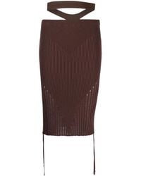 ANDREADAMO - Ribbed-Knit Pencil Skirt - Lyst
