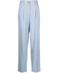Genny - Pleat-detail Wide-leg Trousers - Lyst
