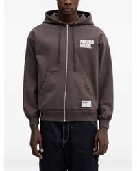 Neighborhood - Logo-Print Zip-Up Hoodie - Lyst