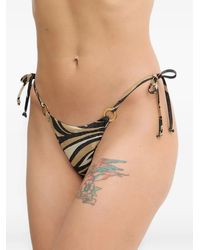Twinset - Brazilian Zebra-Print Side-Tie Bikini Bottoms - Lyst