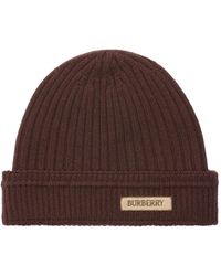 Burberry - Beanie Mit Logo-Patch - Lyst