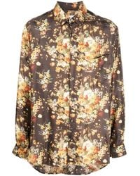 Nanushka - Floral Print Silk Shirt - Men's - Silk - Lyst
