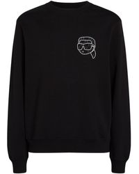 Karl Lagerfeld - Ikonik 2.0 Sweatshirt mit Monogramm-Print - Lyst