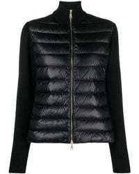Moncler - Doudoune À Manches En Maille - Lyst