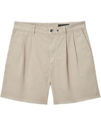 Rag & Bone - Pleated Frayed-Hem Shorts - Lyst