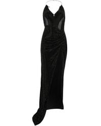 Philipp Plein - Multicutting Maxi Dress Piercing Strass - Lyst