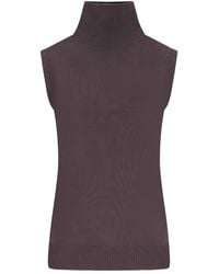 Sportmax - Vertigo Mouwloze Top Met Col - Lyst