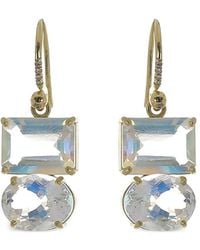 Irene Neuwirth - Gemmy Gem Moonstone And Diamond Earrings - Lyst