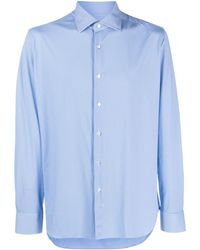 Xacus - Long-sleeve Patterned-jacquard Shirt - Lyst