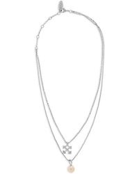 Off-White c/o Virgil Abloh - Arrows Faux-Pearl Necklace - Lyst
