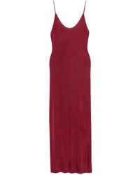 Saint Laurent - Chain-Link-Strap Open-Back Maxi Dress - Lyst
