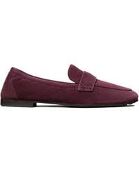 Tory Burch - Mocassins En Daim À Plaque Logo - Lyst