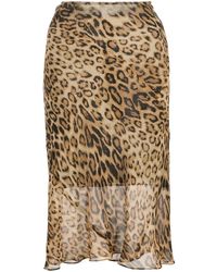 Nili Lotan - Leopard-Print Skirt - Lyst