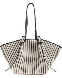 Yuzefi - Large Mochi Striped Woven Shoulder Bag - Lyst