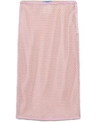 Prada - メッシュミディ スカート - Lyst