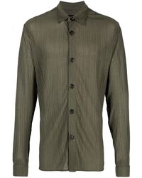 LABRUM LONDON - Long-sleeve Crinkled Shirt - Lyst