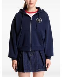 Tommy Hilfiger - Logo-Embroidered Regenerative Cotton Zip-Up Hoodie - Lyst