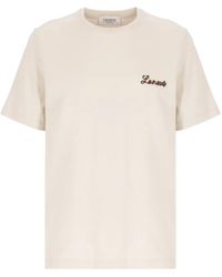 Laneus - Embroidered-Logo T-Shirt - Lyst