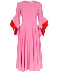 ROKSANDA Midi-jurk Met Origami Mouwen - Roze