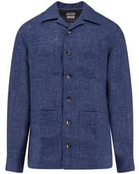 Brunello Cucinelli - Chemise Boutonnée À Poche Avant - Lyst
