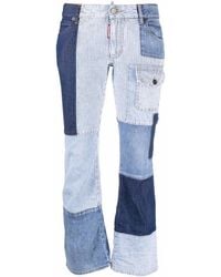 DSquared² - Jeans Crop Con Design Patchwork - Lyst