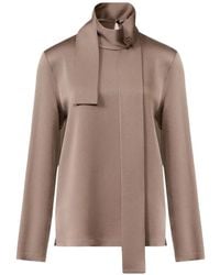 Fabiana Filippi - Enver Scarf-Detail Brooch-Embellished Top - Lyst