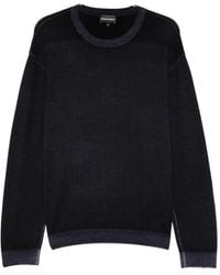 Emporio Armani - Crew-Neck Virgin-Wool Sweater - Lyst