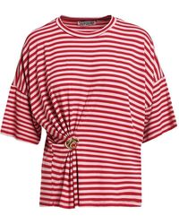 Essentiel Antwerp - Striped Gathered-Detail T-Shirt - Lyst