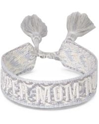 ELLA K - Embroidered Tassel-Detail Bracelet - Lyst