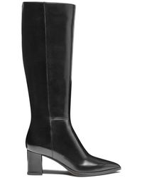 Santoni - Pointed-Toe Block-Heel Boots - Lyst