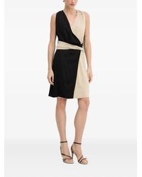 BOSS - Two-Tone Wrap Mini Day Dress - Lyst