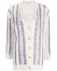 Valentino Garavani - Sequin-Embellished Knitted Cardigan - Lyst