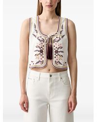 Pedro Del Hierro Madrid - Embroidered Tassel-Detail Top - Lyst