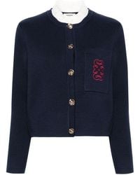 Sandro - Logo-embroidered Button-up Cardigan - Lyst